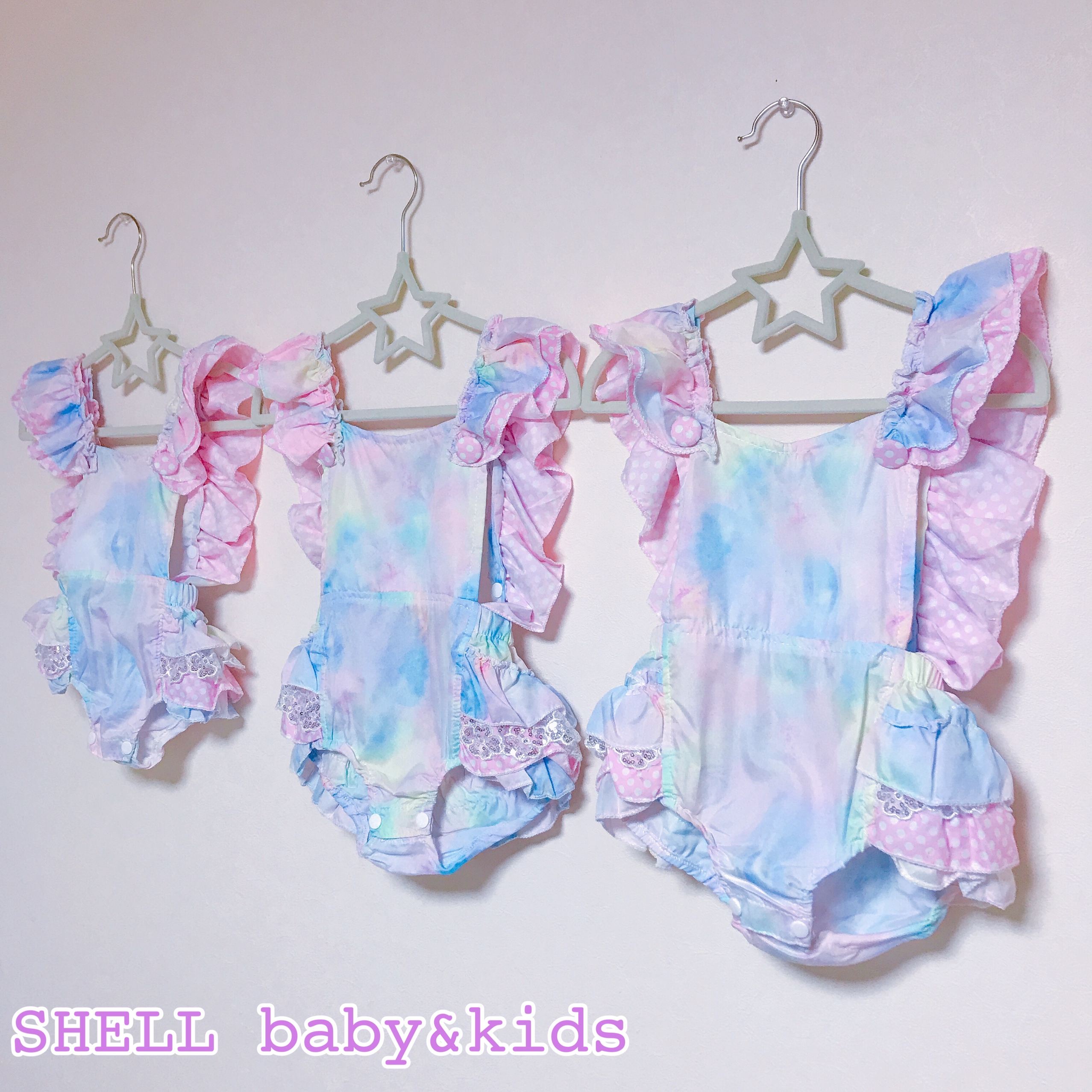ゆめ可愛いの最高峰 ドリーミーパステルロンパース 女の子 Shell Baby Kids ゆめ可愛いの最高峰 ドリーミーパステルロンパース 女の子 Shell Baby Kids