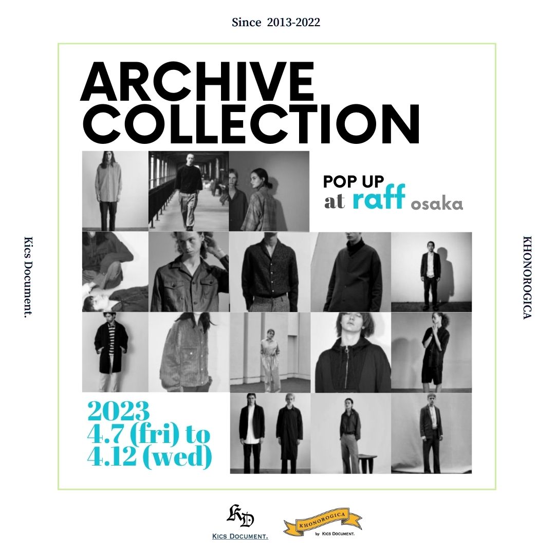raff（大阪）にてArchive Collection POP UP開催決定！