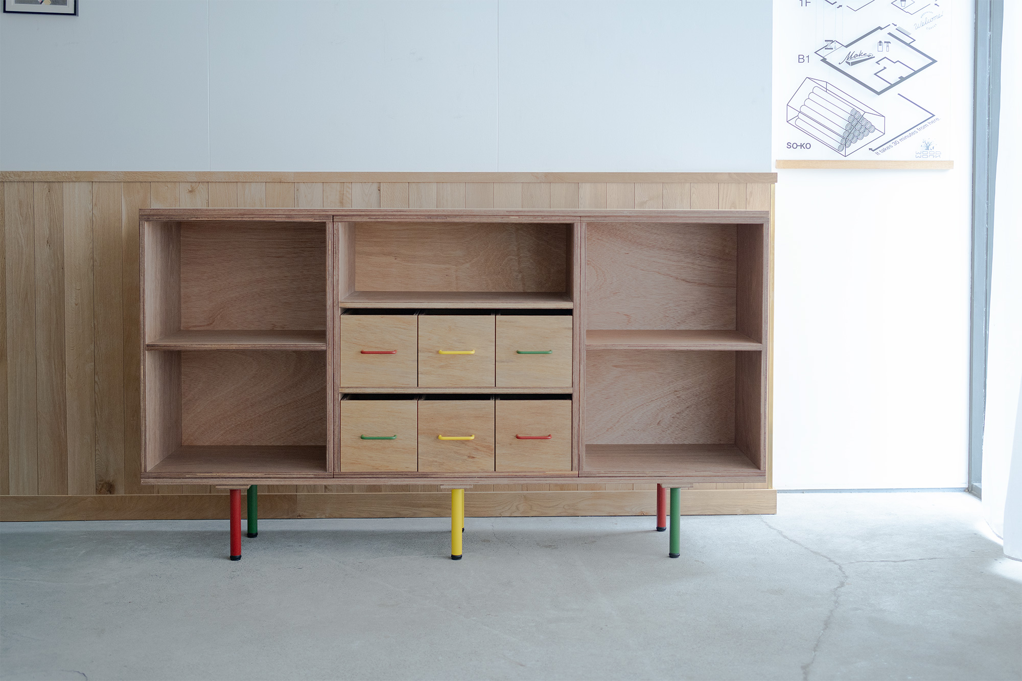 ラワン合板製、オーダーメイド家具