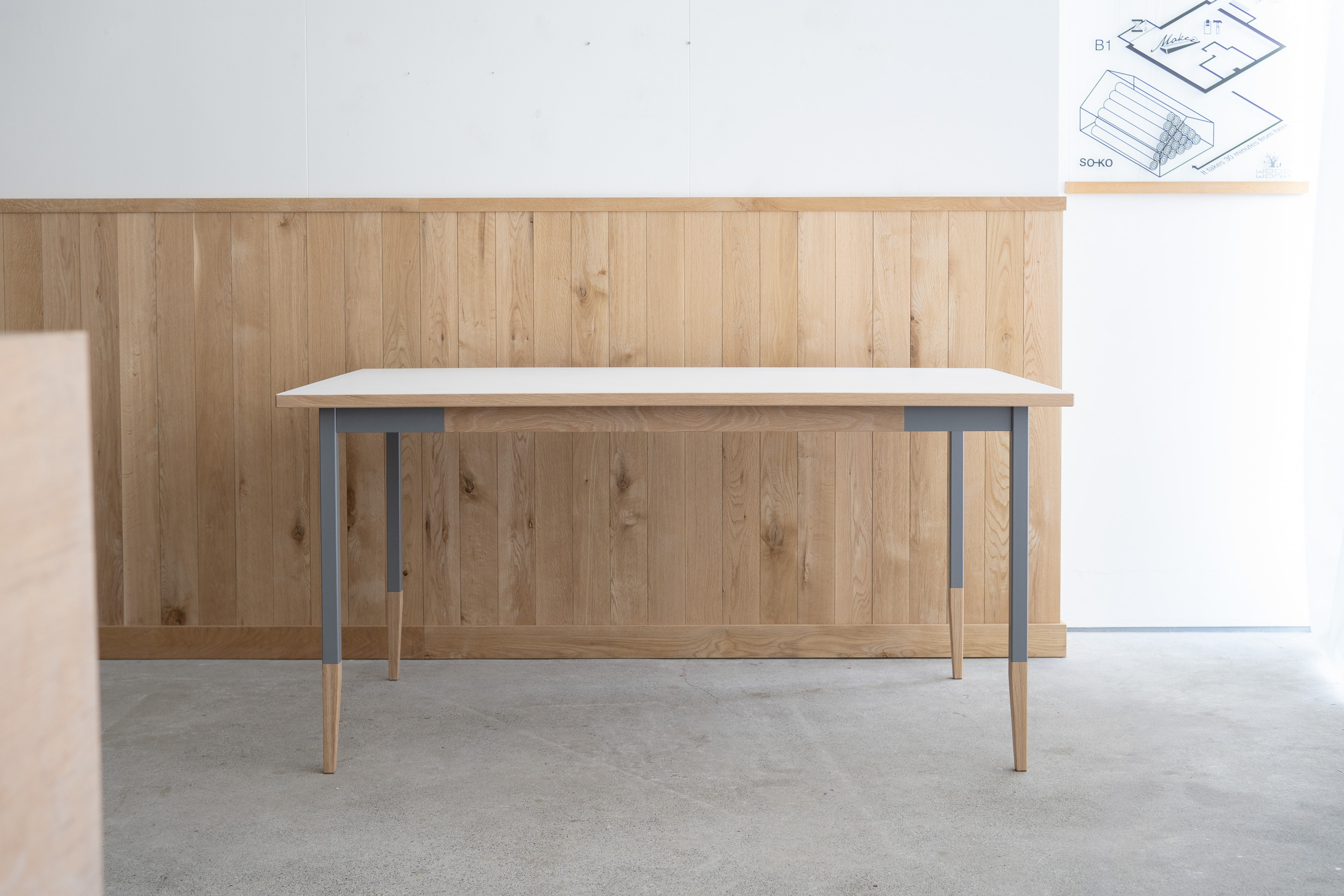 ホワイトメラミン天板