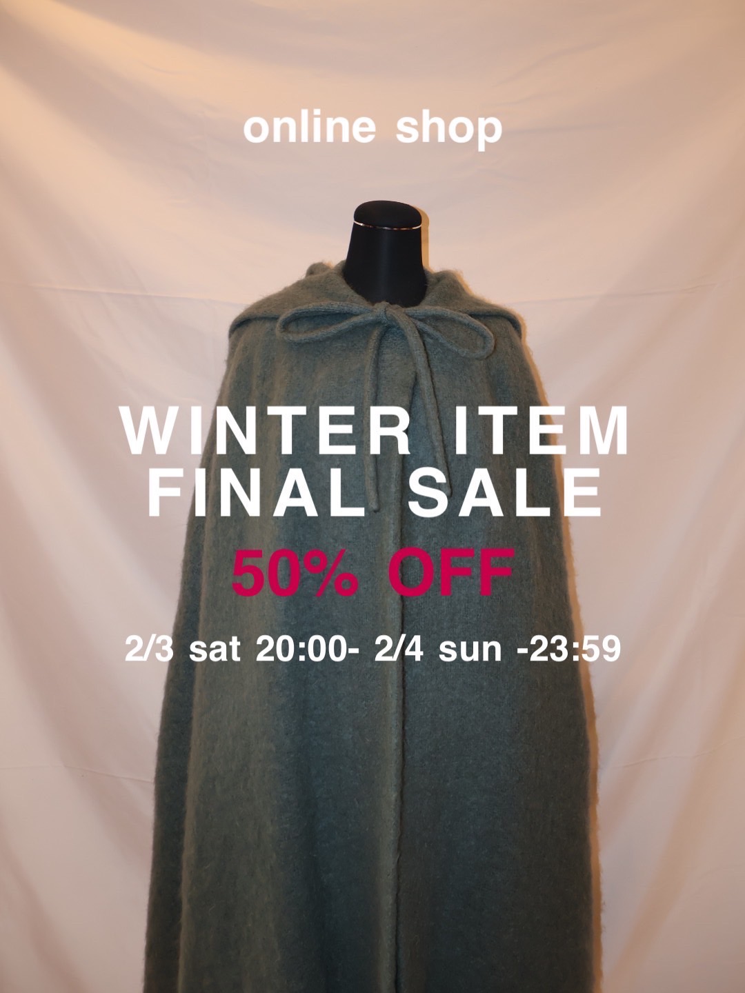 Winter item 50% off sale!!
