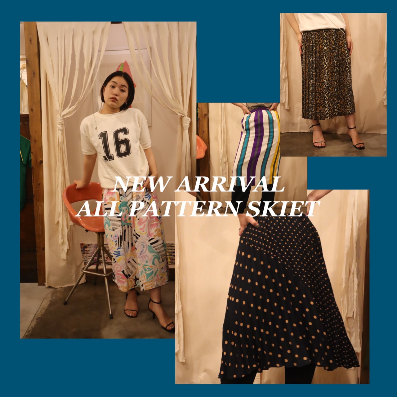 new arrival "all pattern skirt"♡