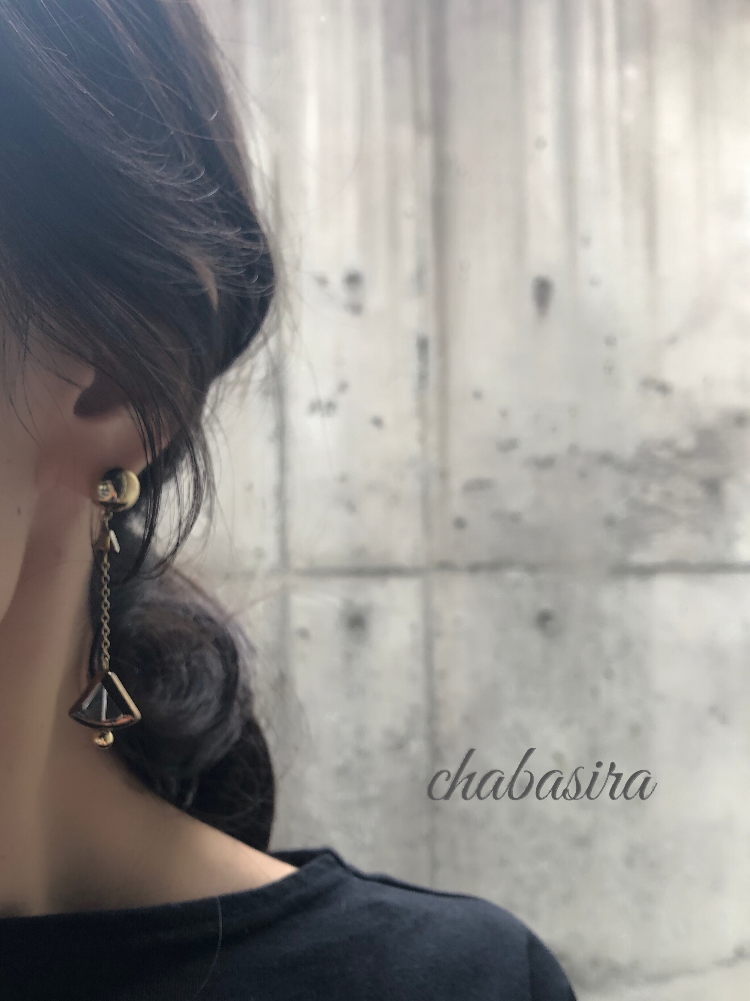 チェコガラスのピアス