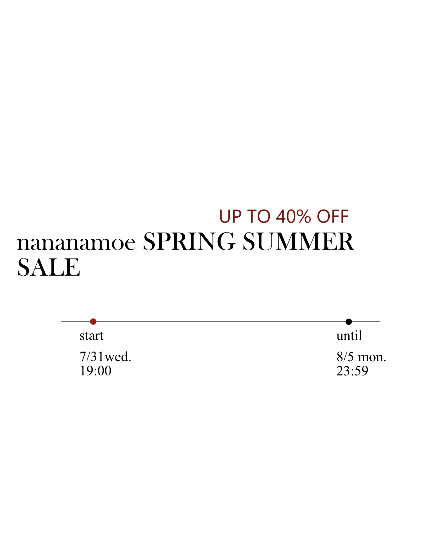 ≪ 24 SPRING/SUMMER PRE SALE ≫