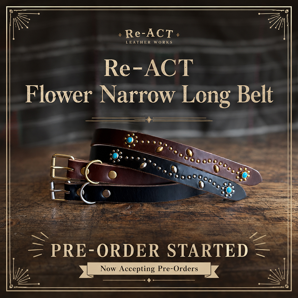 Re-ACT Flower Narrow Long Belt 予約受付スタート