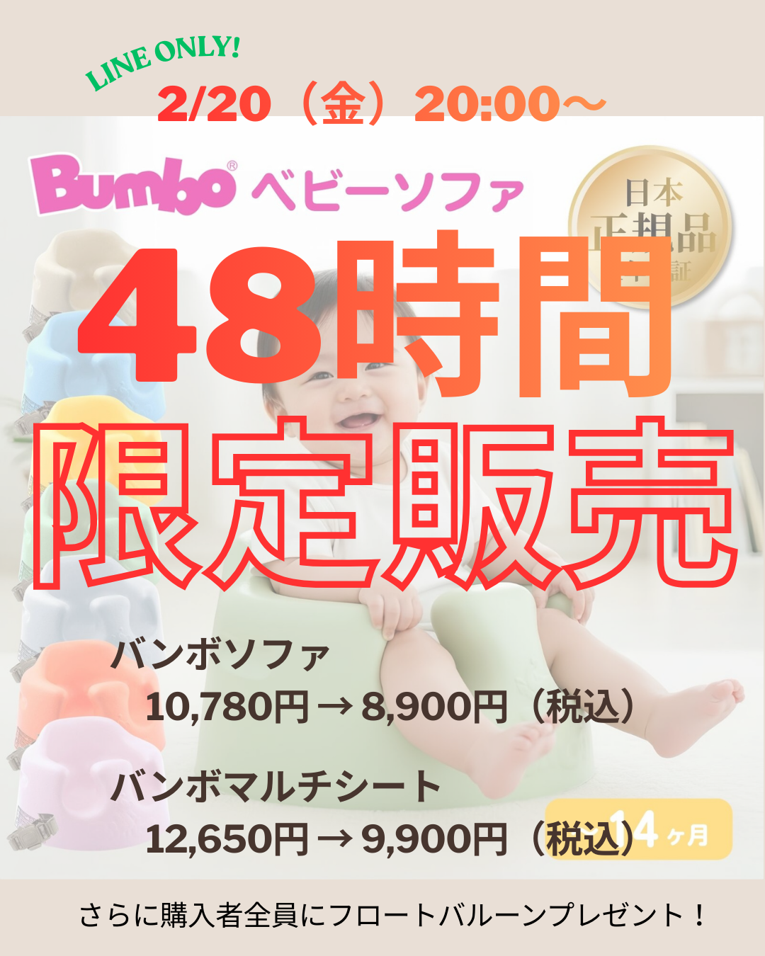 【予告】バンボ店頭販売スタート記念｜48時間限定特別価格のご案内