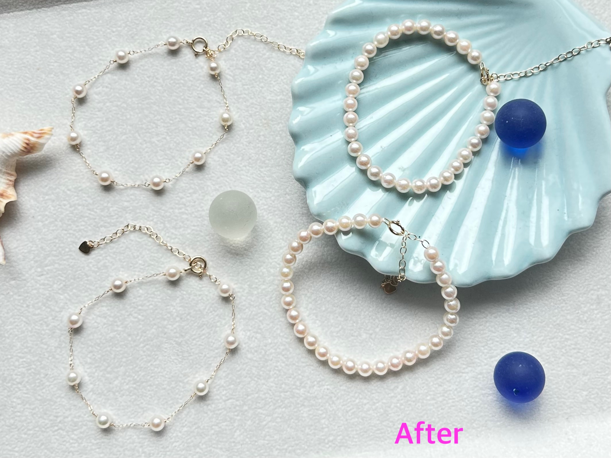 ブレスレットのリメイクをさせて頂きました✴︎