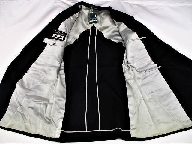 GEN COCKNEY メンズ ブラックフォーマル シングル2釦 テーラードジャケット