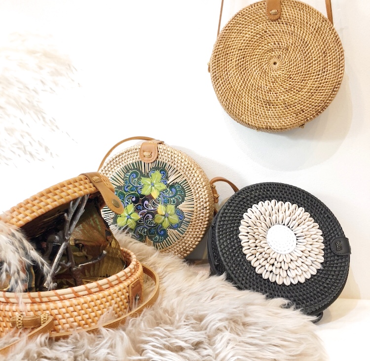 Round Rattan Bag