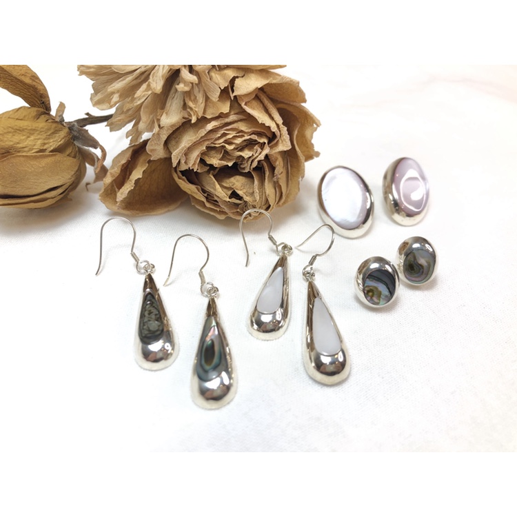 Mexican Silver Natural Shell Pierce