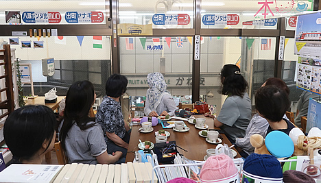 ８月の編み物カフェ