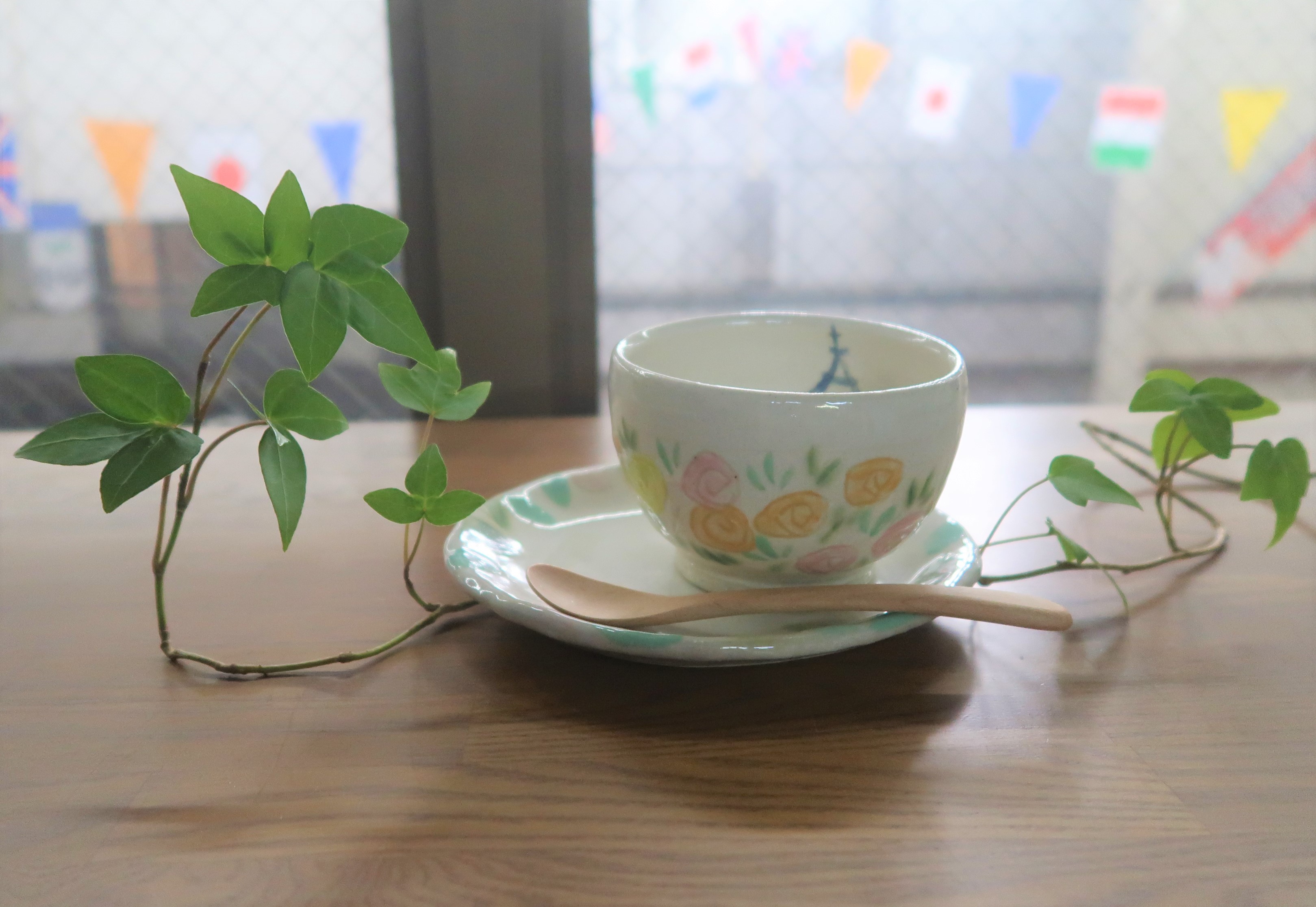 カフェオレボウル（フランス薔薇）