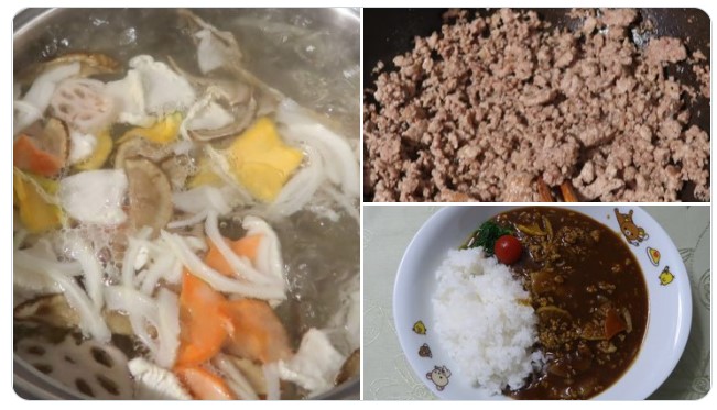 ７種類の乾燥野菜でカレー作りました