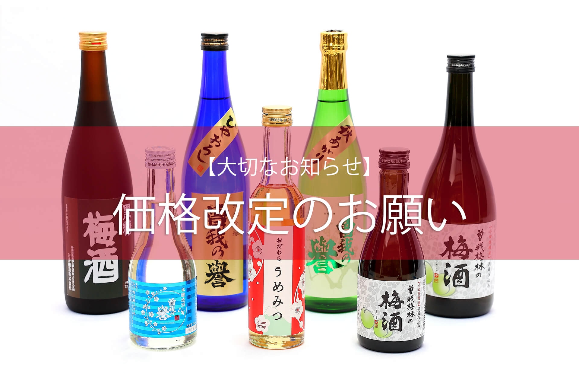 【大切なお知らせ】価格改定のお知らせ