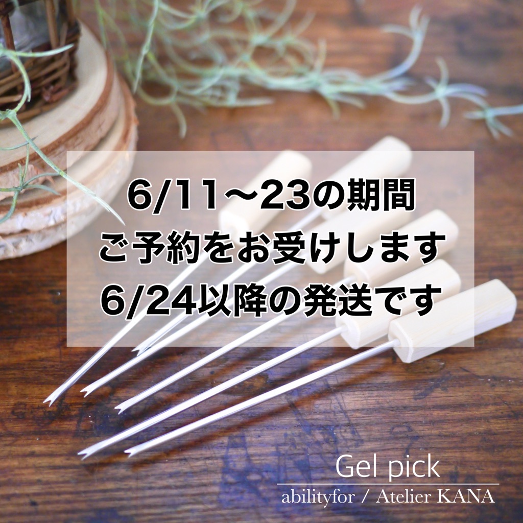 ジェルピックは予約販売とします