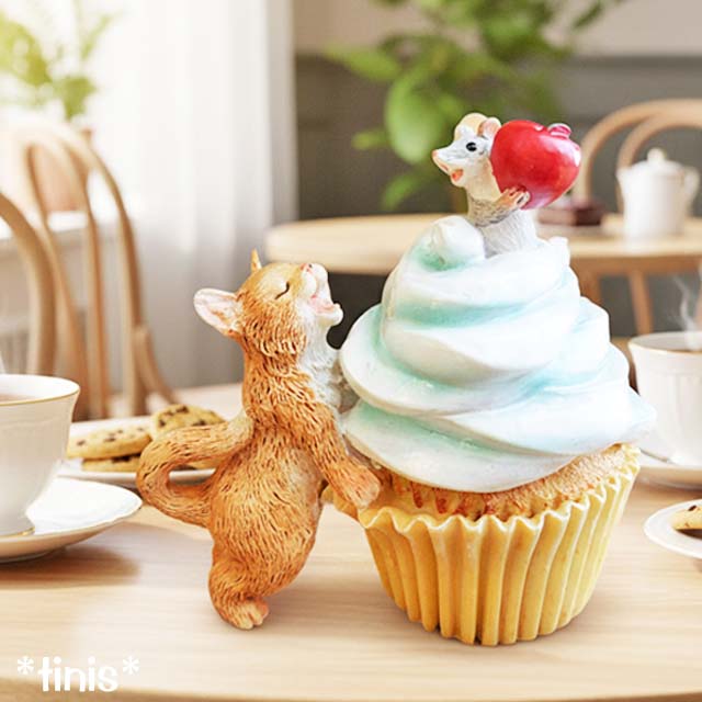 カップケーキと猫とネズミ