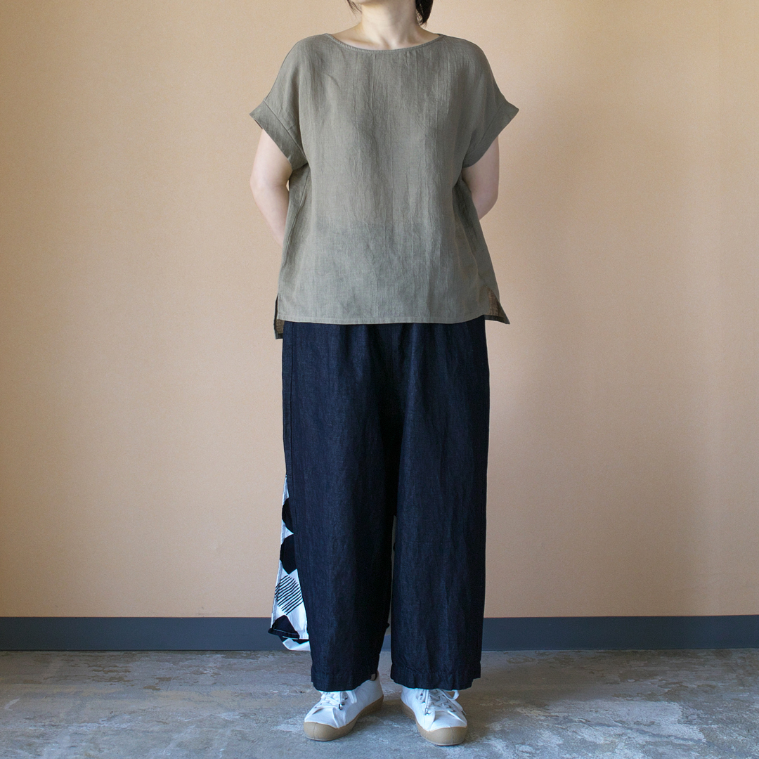 evam eva エヴァムエヴァ　linen shirt pullover　リネンシャツプルオーバー