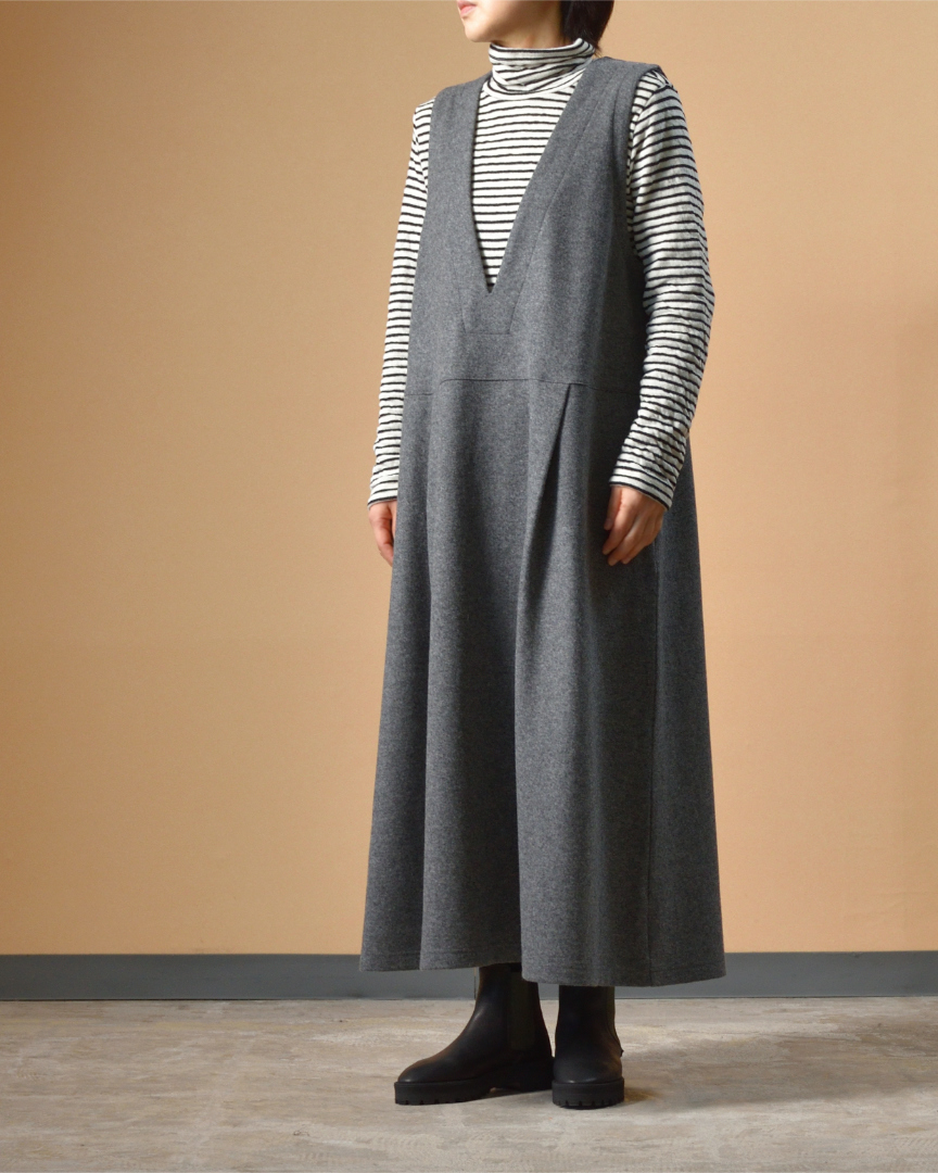 Fabrique en planete terre ウールメルトンワンピース