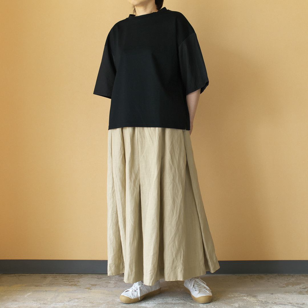 Gauze# ガーゼ　G504 linen pleated skirt リネンプリーツスカート