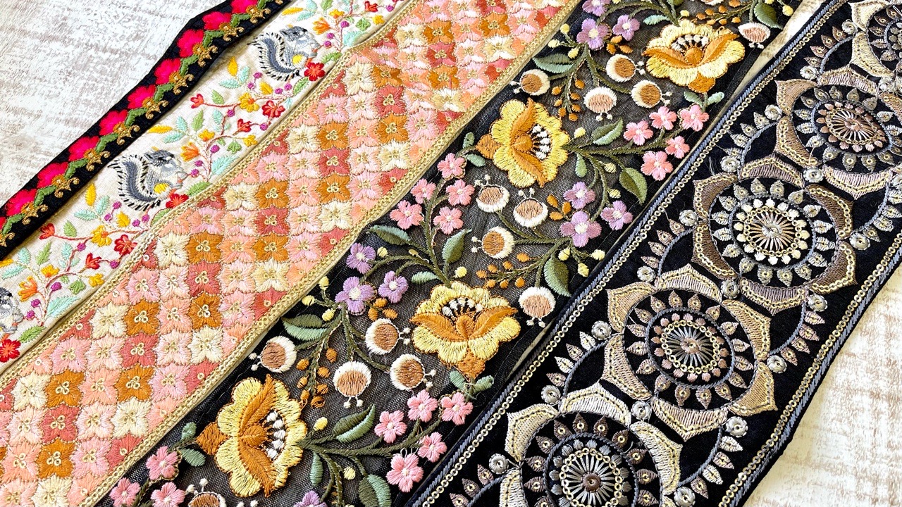 一目惚れ必至!カラフルで繊細な『インド刺繍リボン』の魅力とは?