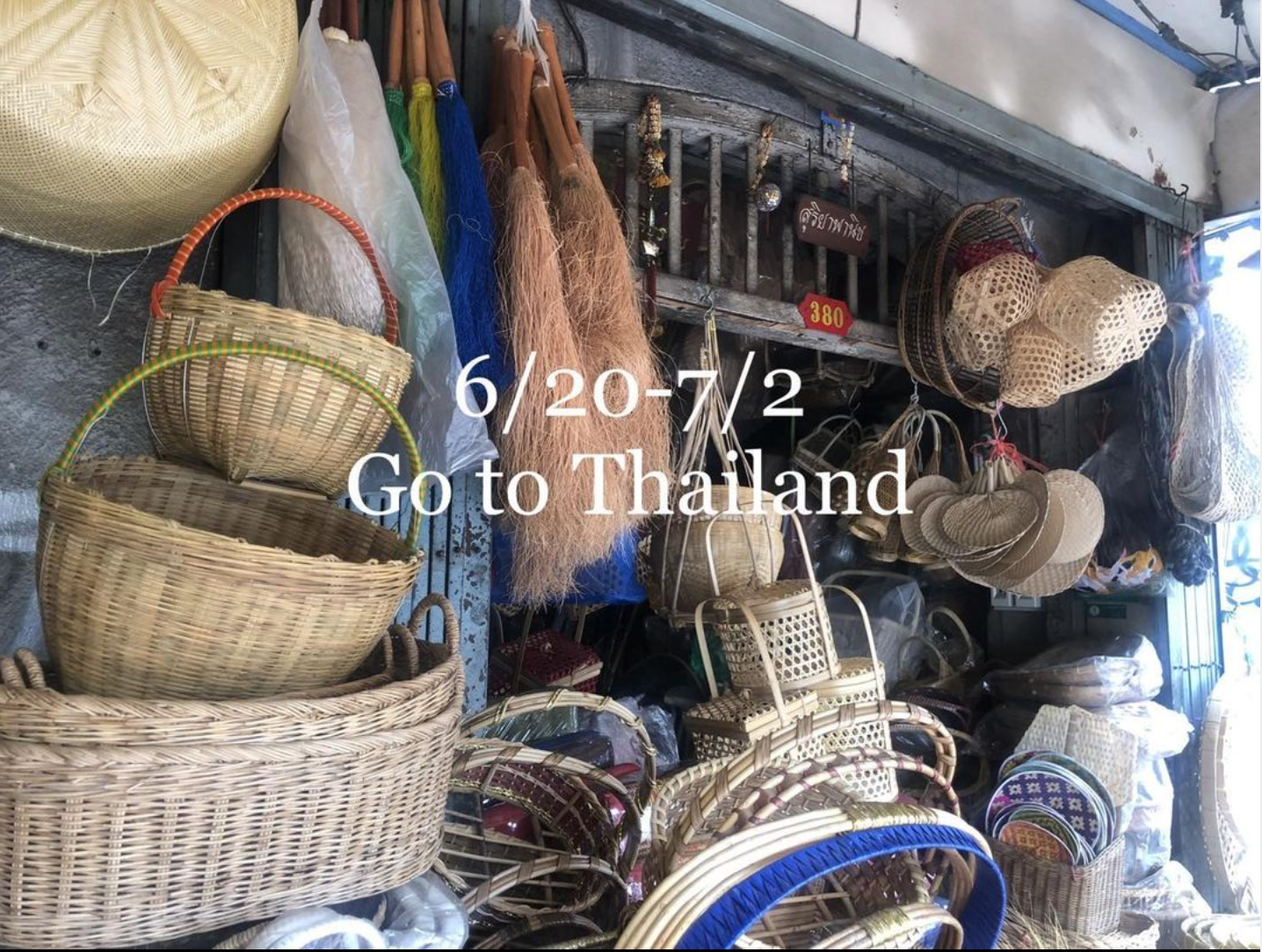 6/20(火)-7/2(日) タイへ買付旅行の為、 casablancaお休みします。