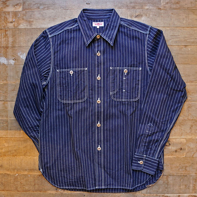 新作シャツ入荷‼　Railroader Shirts×インディゴ ストライプ