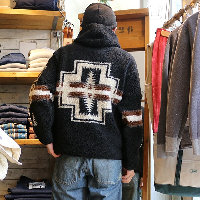 全サイズ完売！PENDLETON JQ Boa Hoodie × ブラック