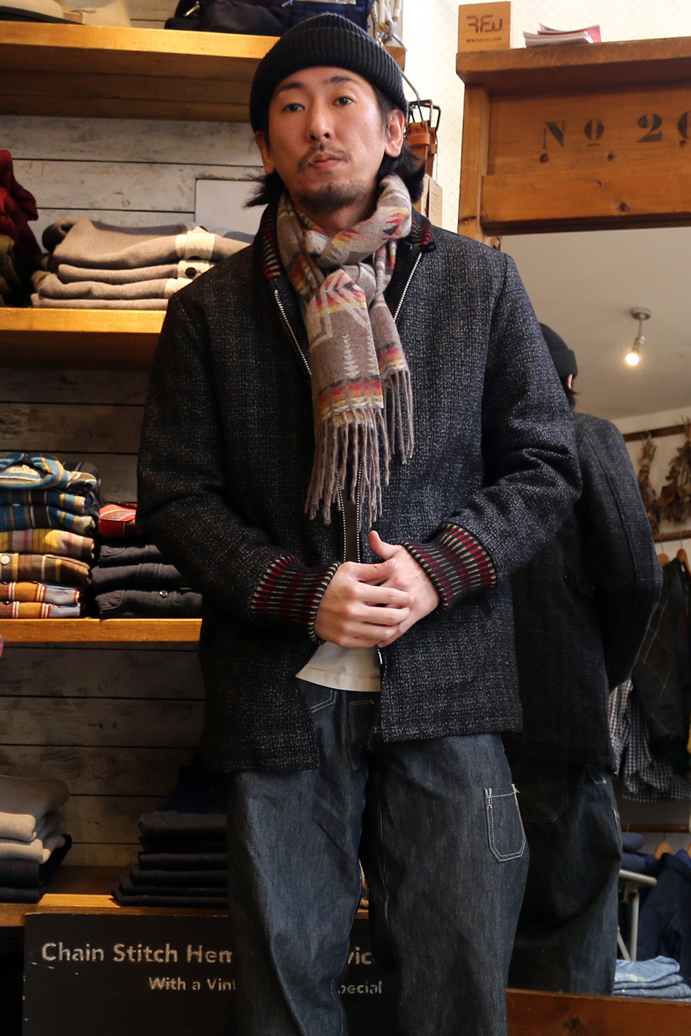 男女兼用 で使える「PENDLETON Alpaca Stole」マフラー。