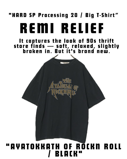 REMI RELIEF / 天竺BIGサイズT(AYATOKKATH OF ROCKN ROLL)