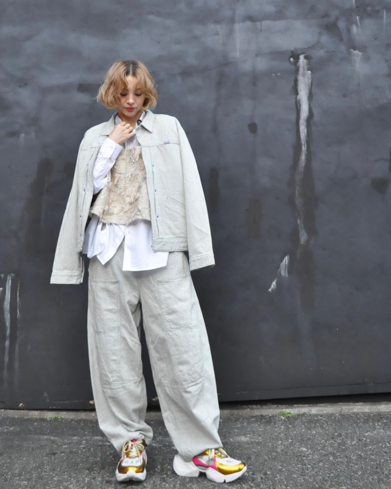 "garance et violette"風合いのあるデニム。