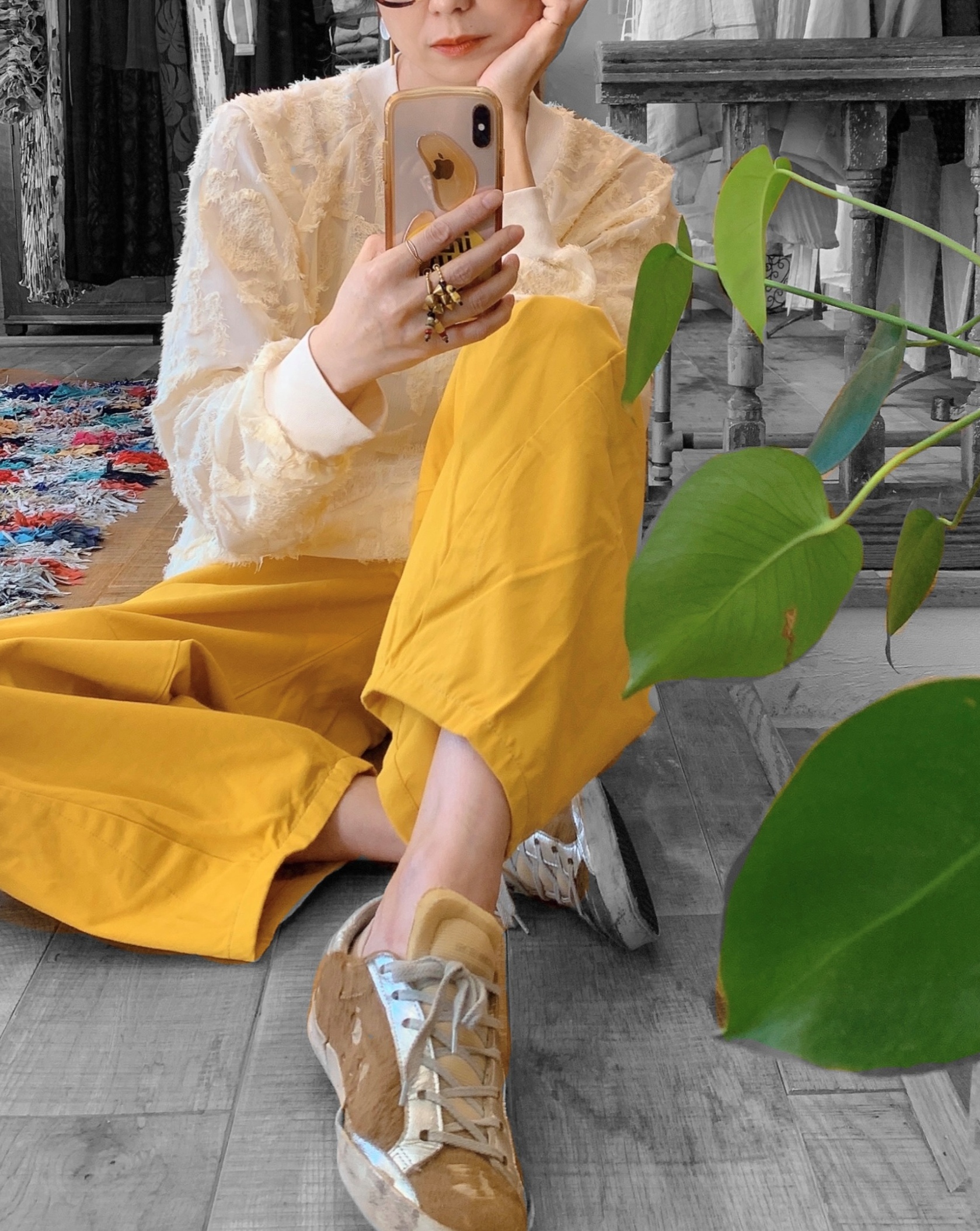 "garance et violette"シルエットが絶妙なパンツ。