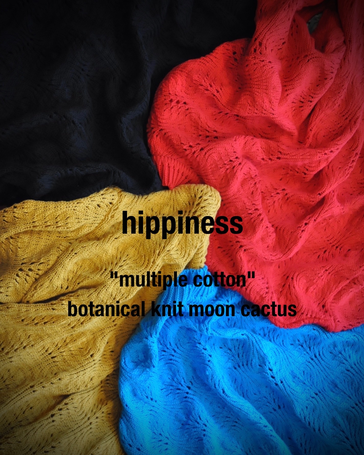 "hippiness " botanical knit moon cactus リリース!