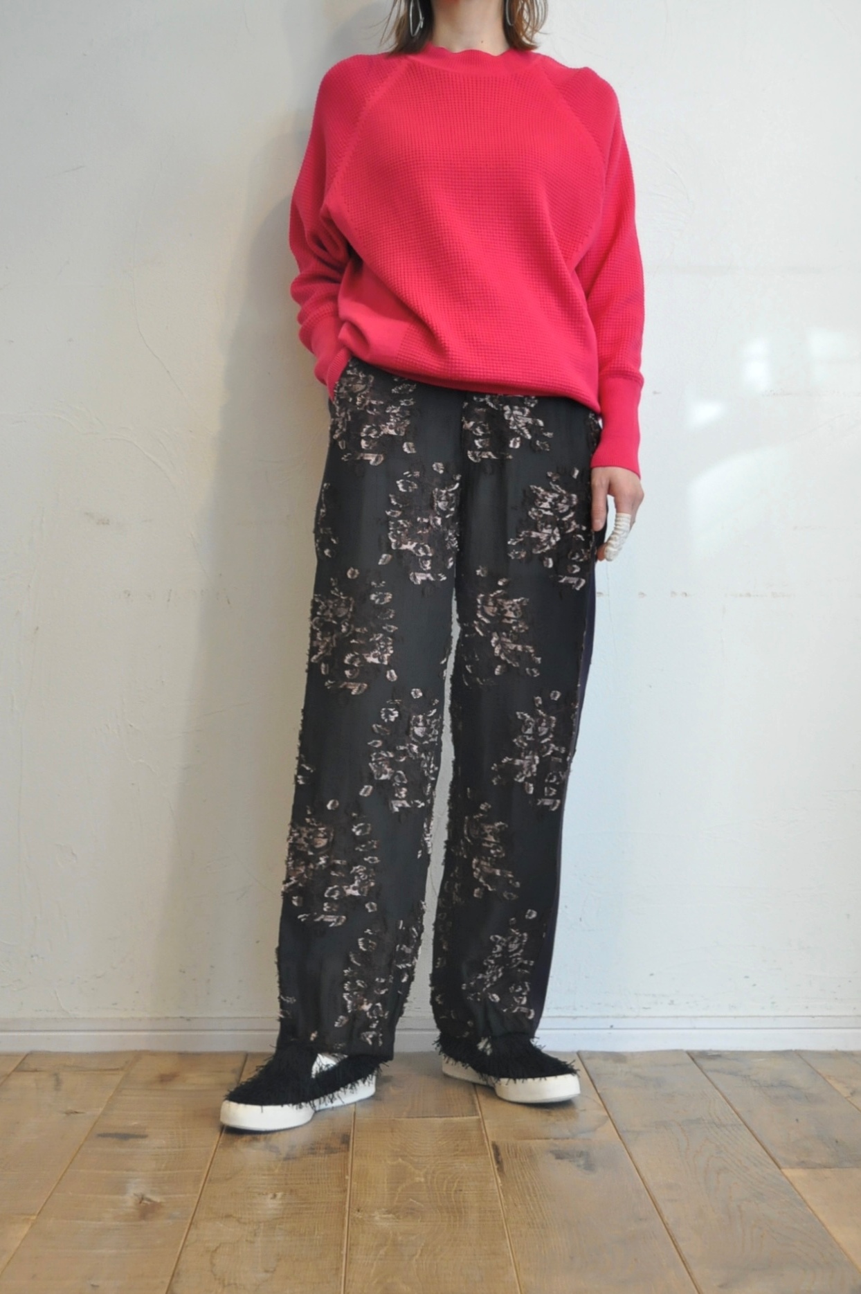 "garance et violette" ジャガードパンツ。