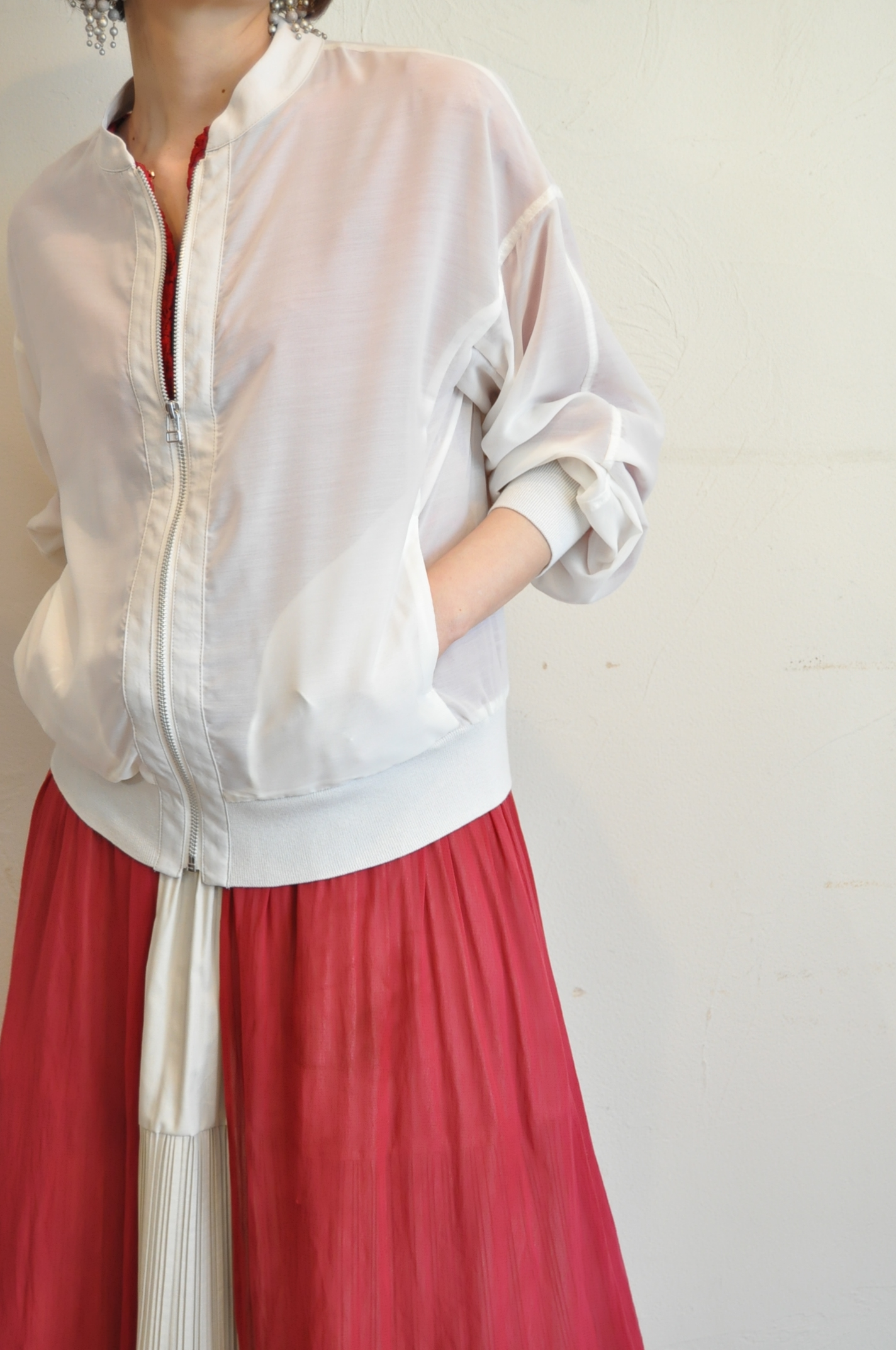 "marechal terre" シアージップブルゾン。