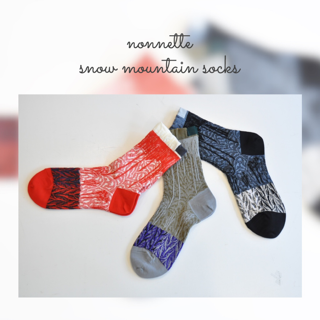 "nonnette" 新作ソックス入荷！