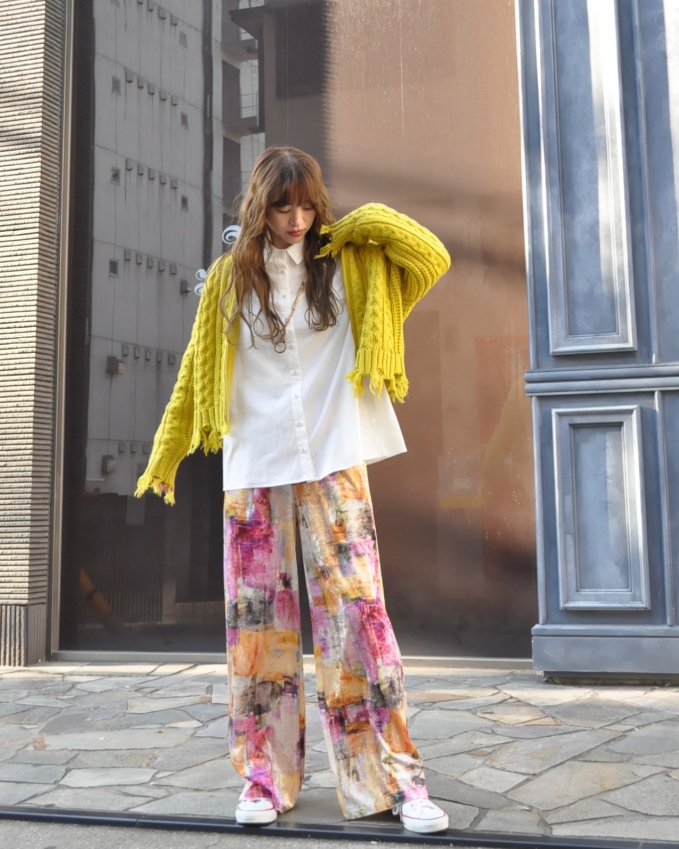 "EN'DAY" ケーブルニットを着る。