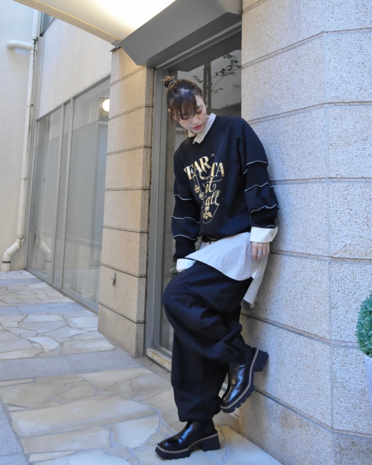 "RehersalL" スウェット一点物シリーズ。