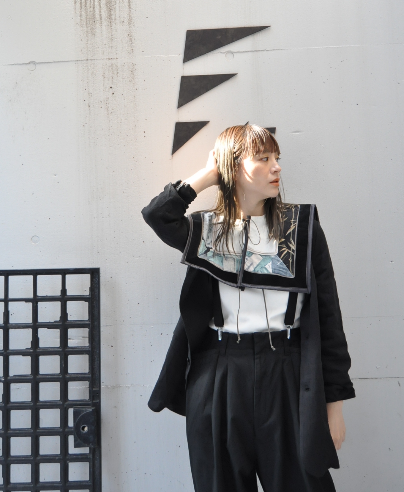 "RehersalL" square patch collar再入荷！