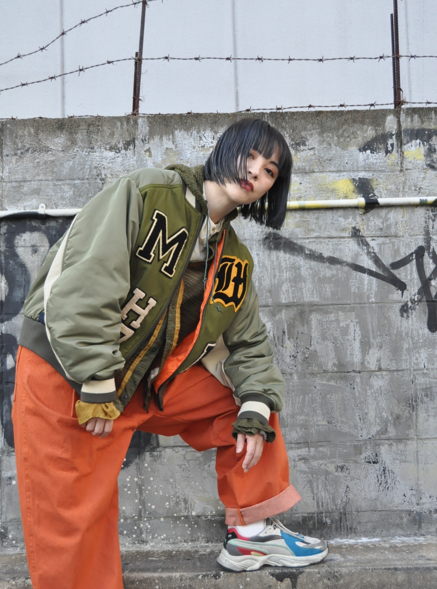 "blanc basque" MA-1を着る。