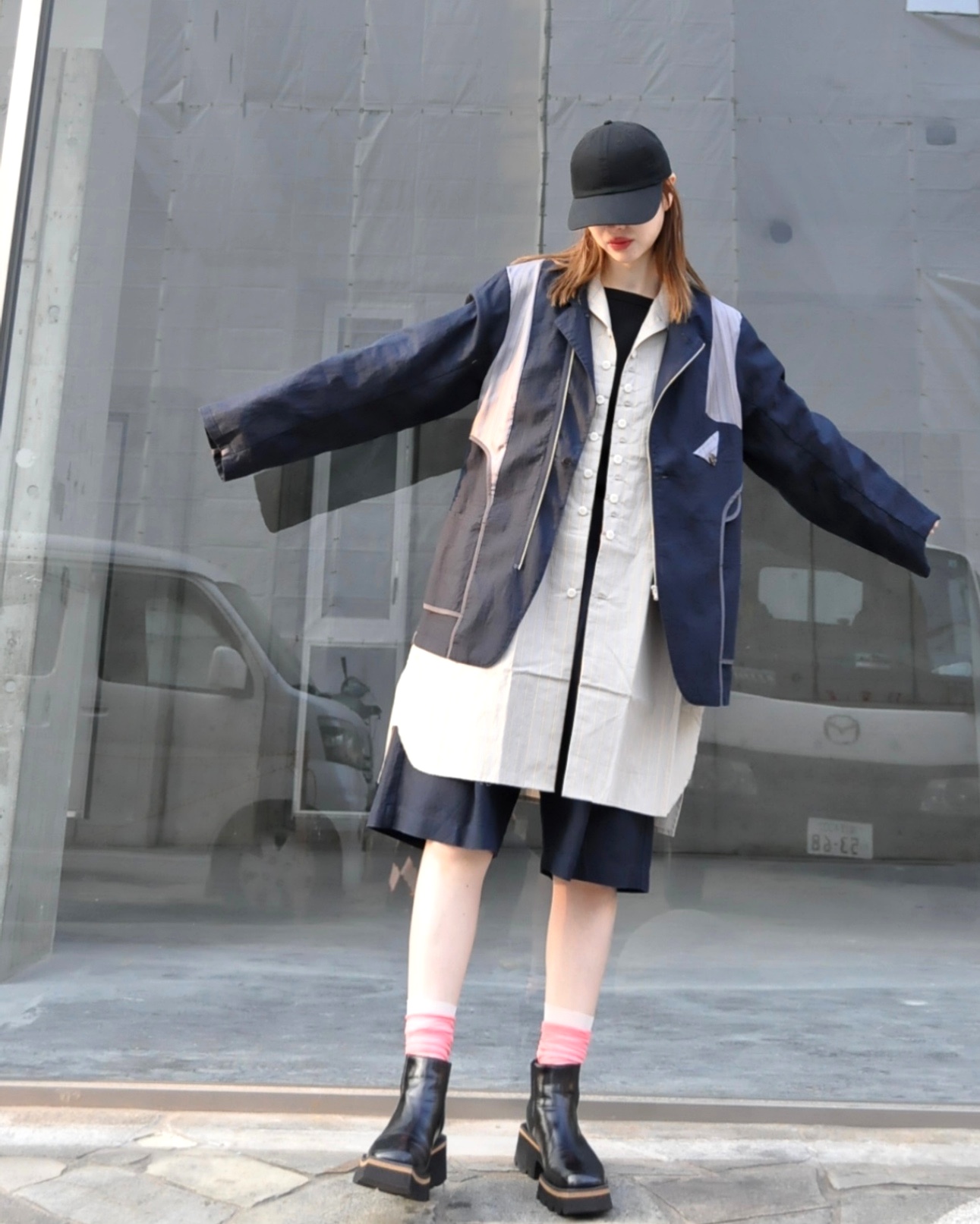 "garance et violette"遊び心のあるセットアップ。