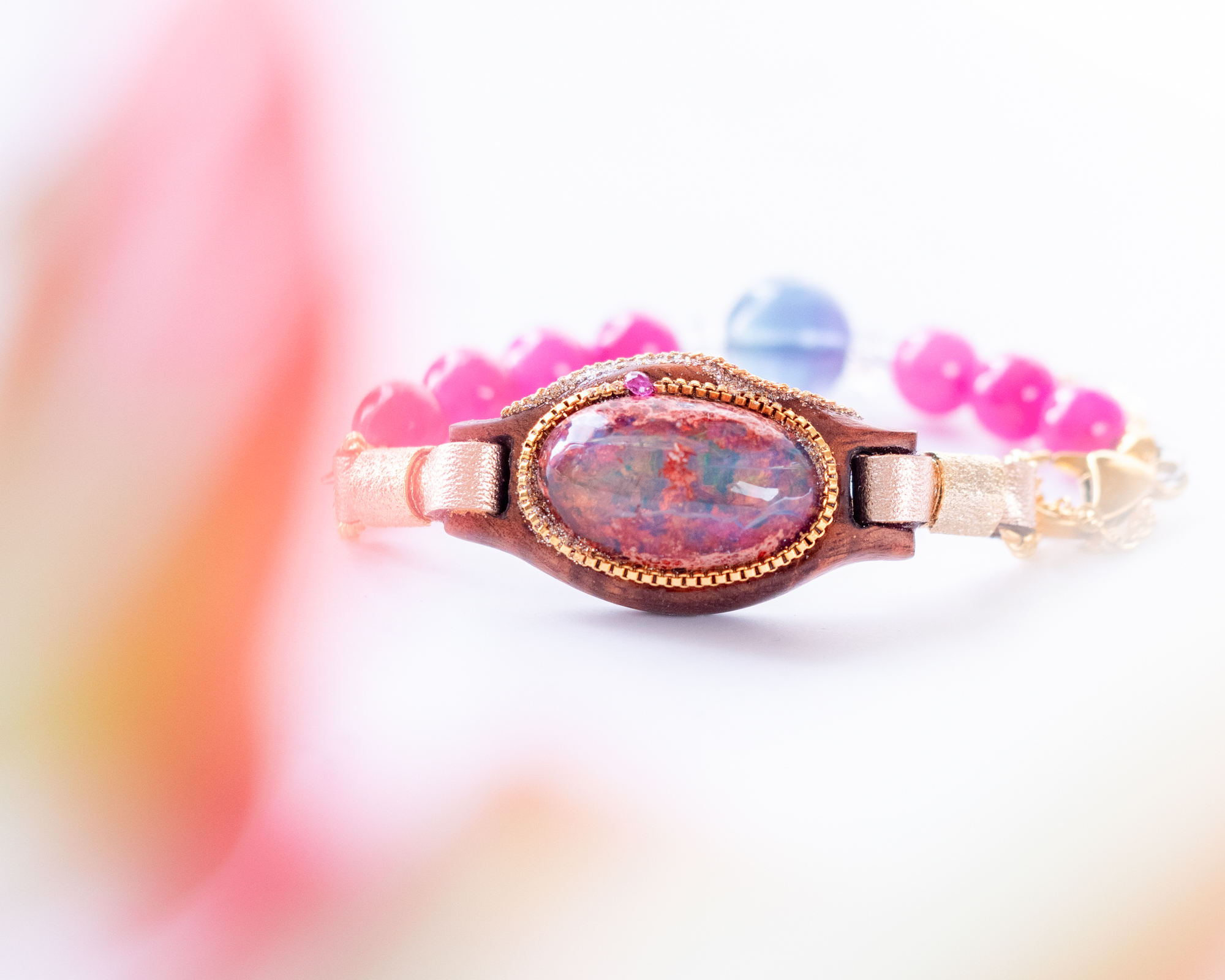 新作ブレス［ひらく光］カンテラオパール×アカシア