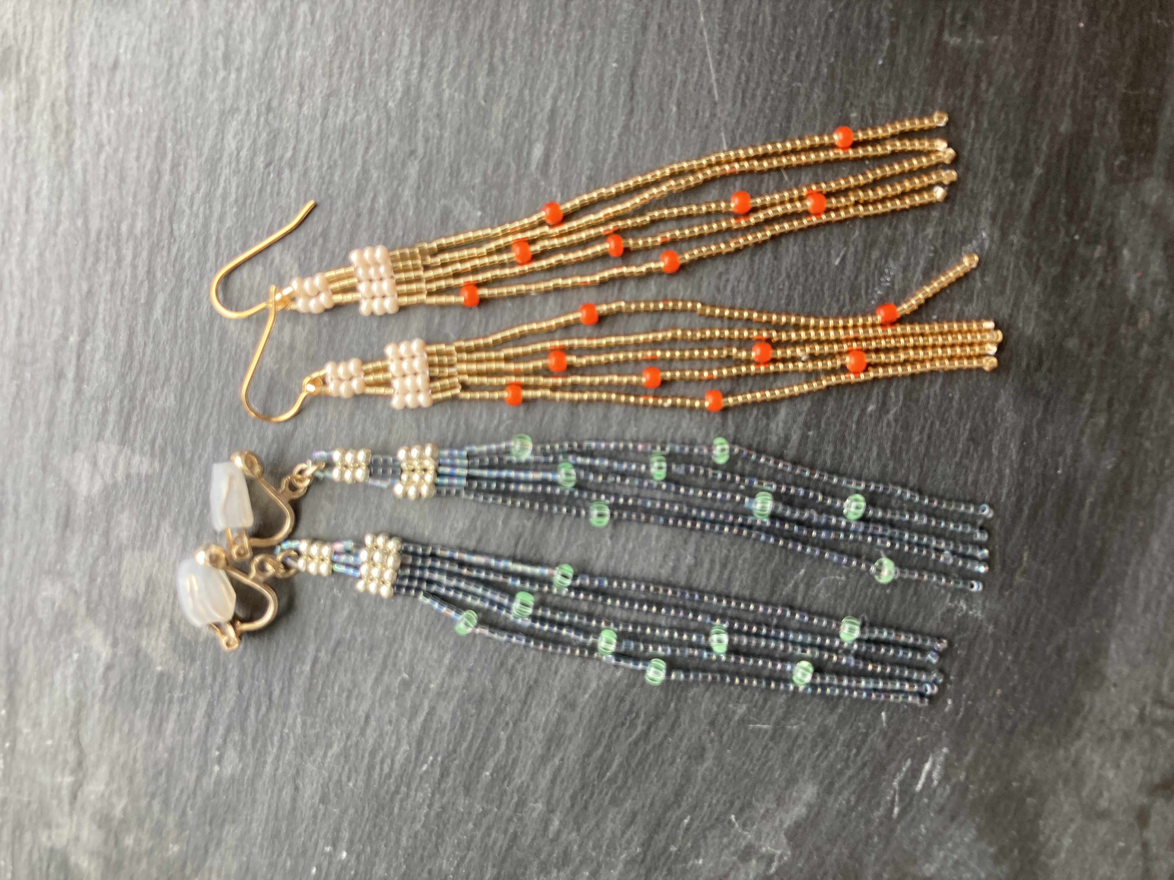 ビーズタッセルピアス、イヤリングについて