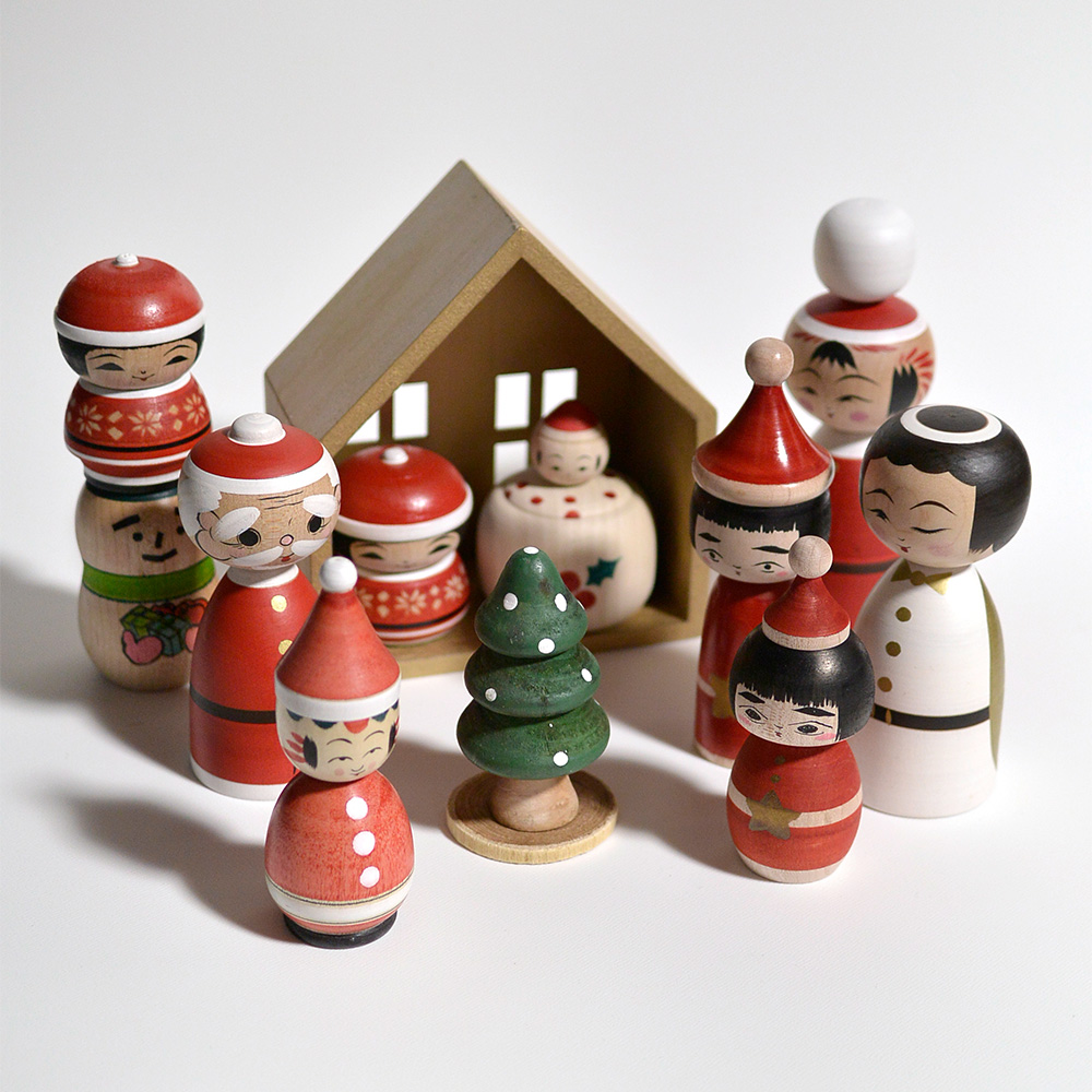 クリスマスにぴったりなこけし入荷しました。【第１弾】
