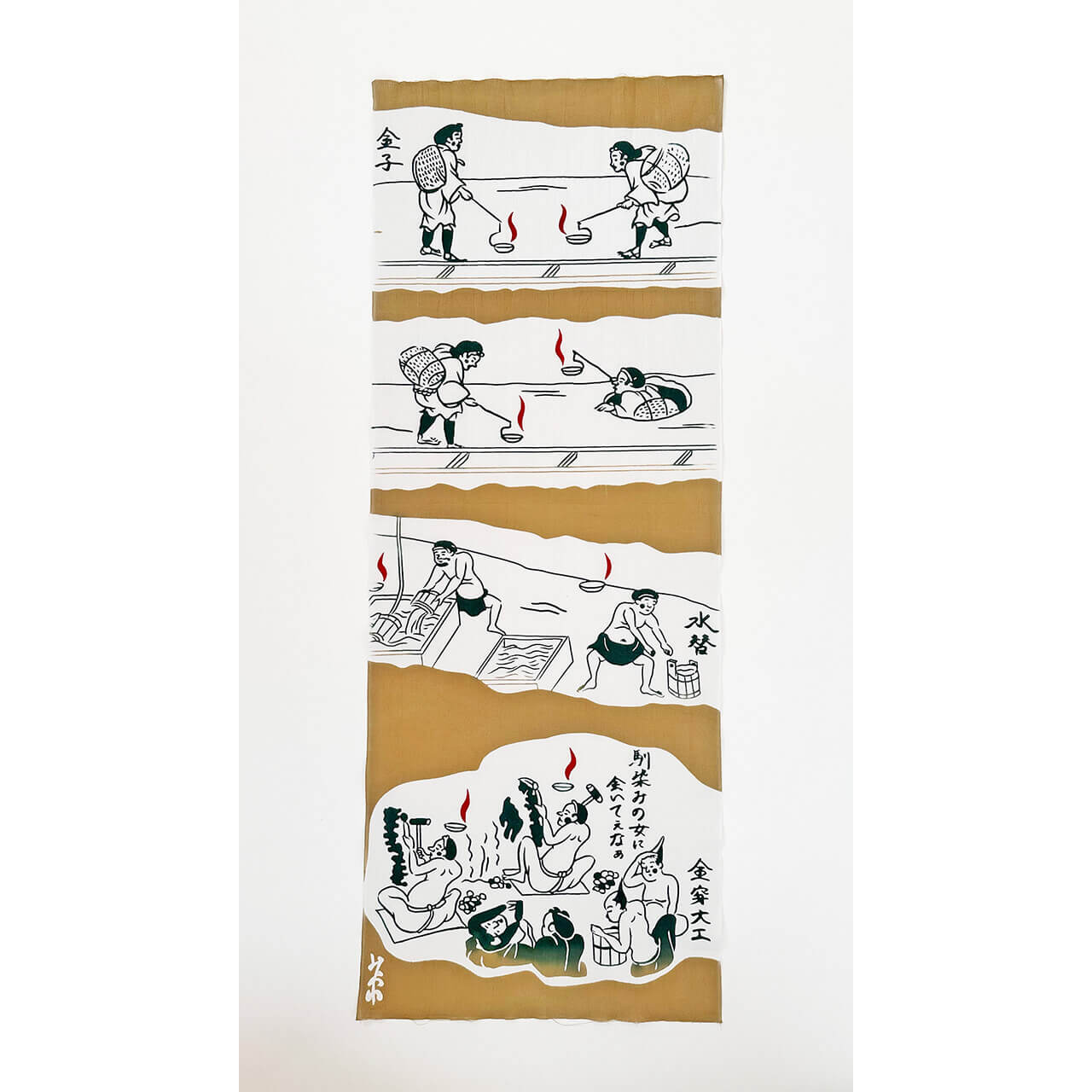 佐渡金銀山絵巻てぬぐい、新発売しました