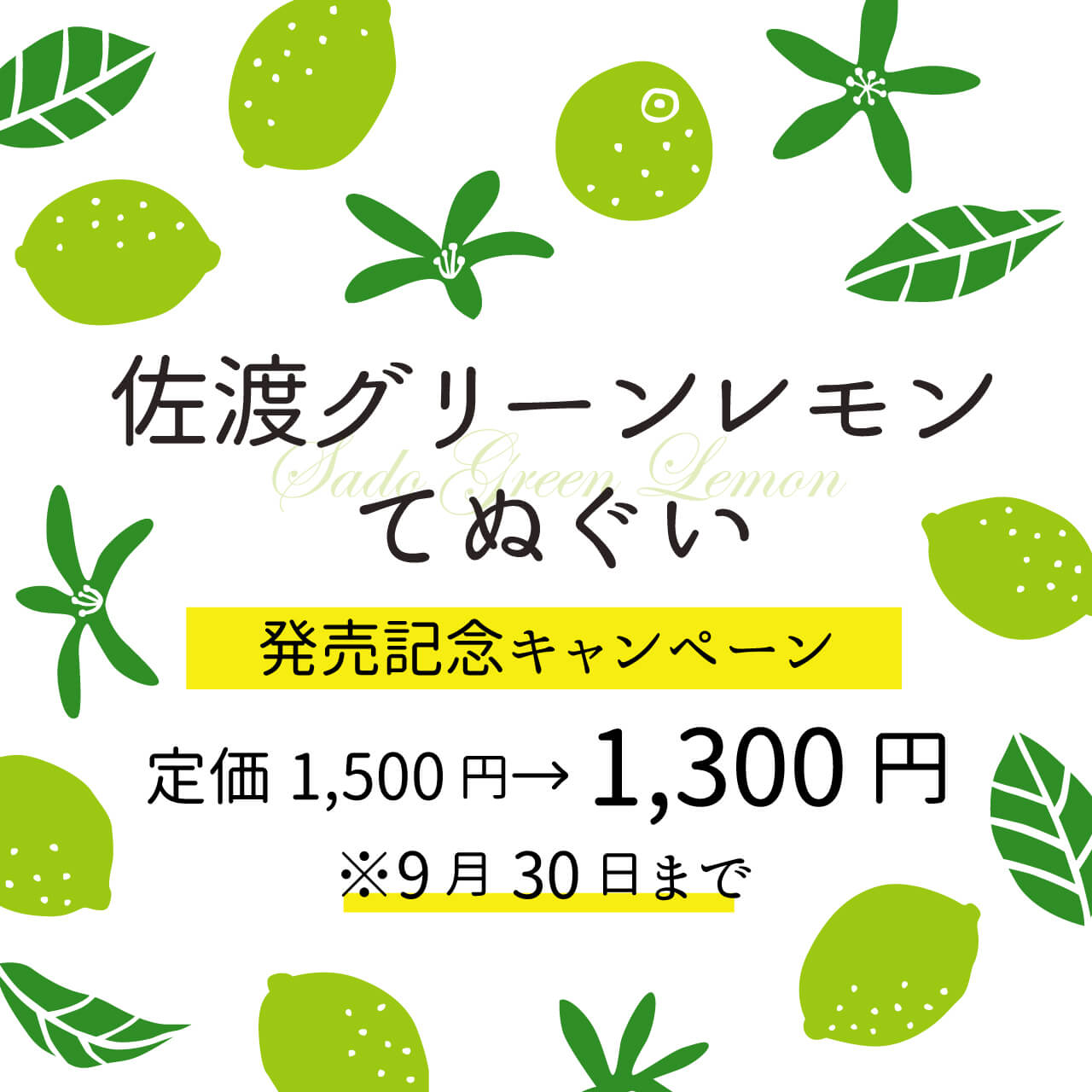 佐渡グリーンレモンキャンペーン&BASE割キャンペーン！！