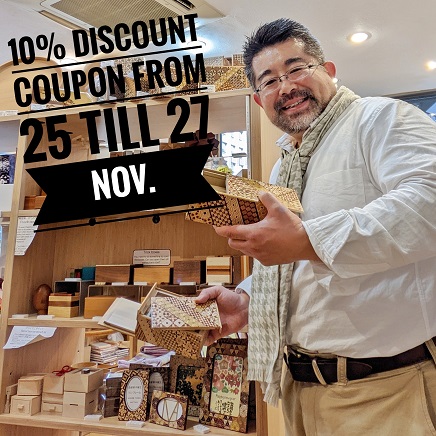 10% discount coupon from 25th till 27th Nov.