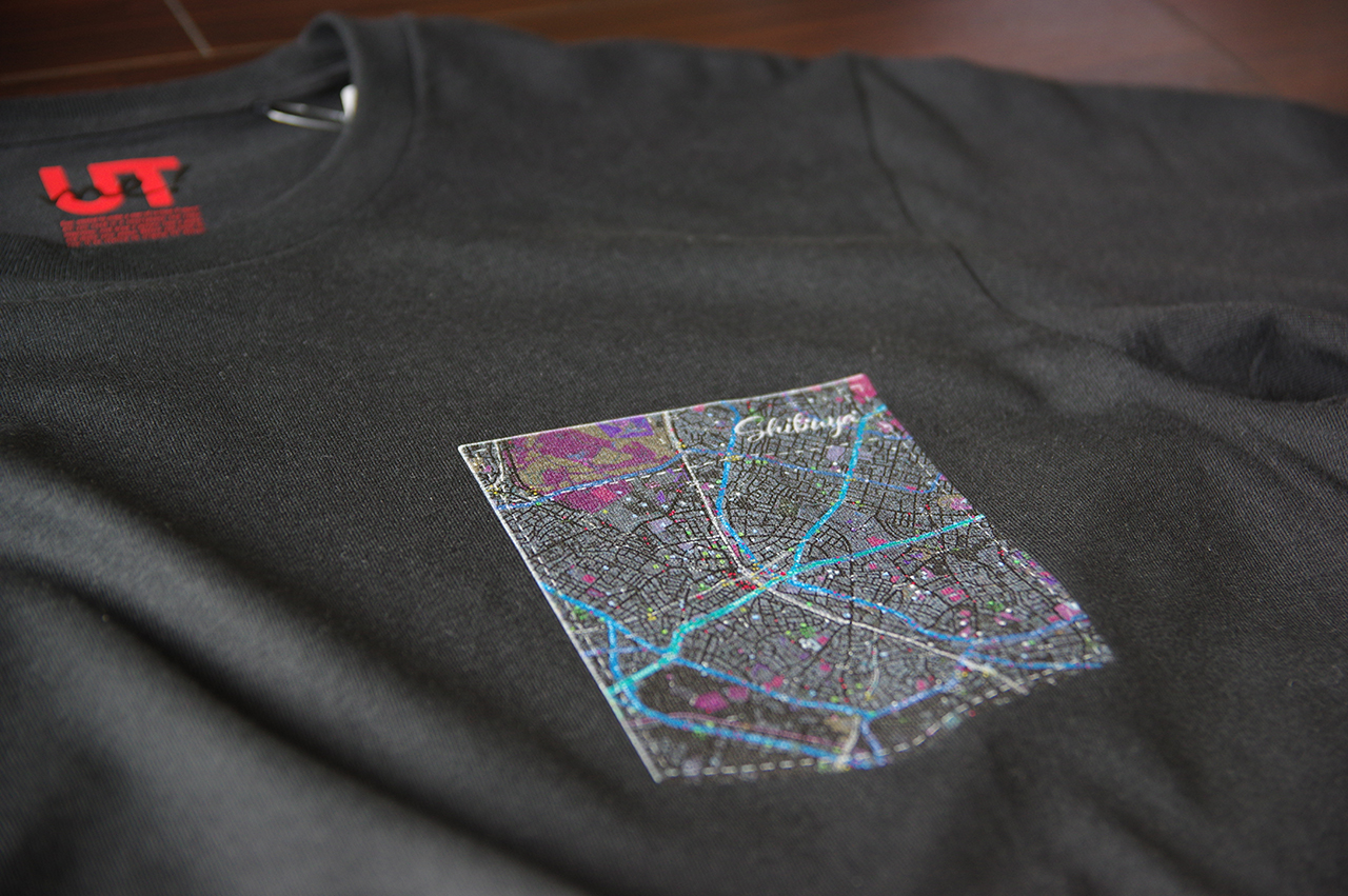 地図ポケTシャツ始めました。