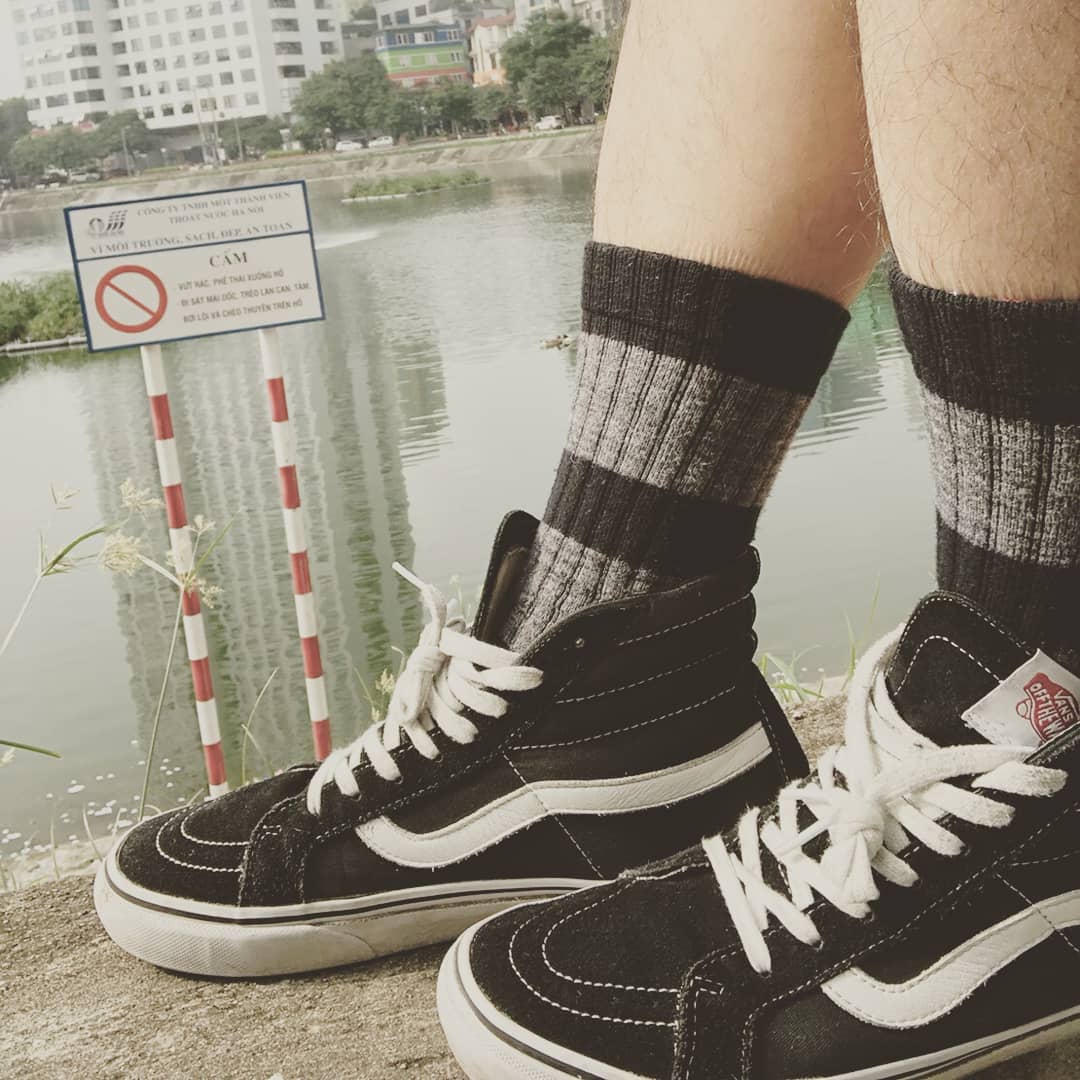 スケーターソックス(Mix Border -black- Socks) × VANS 