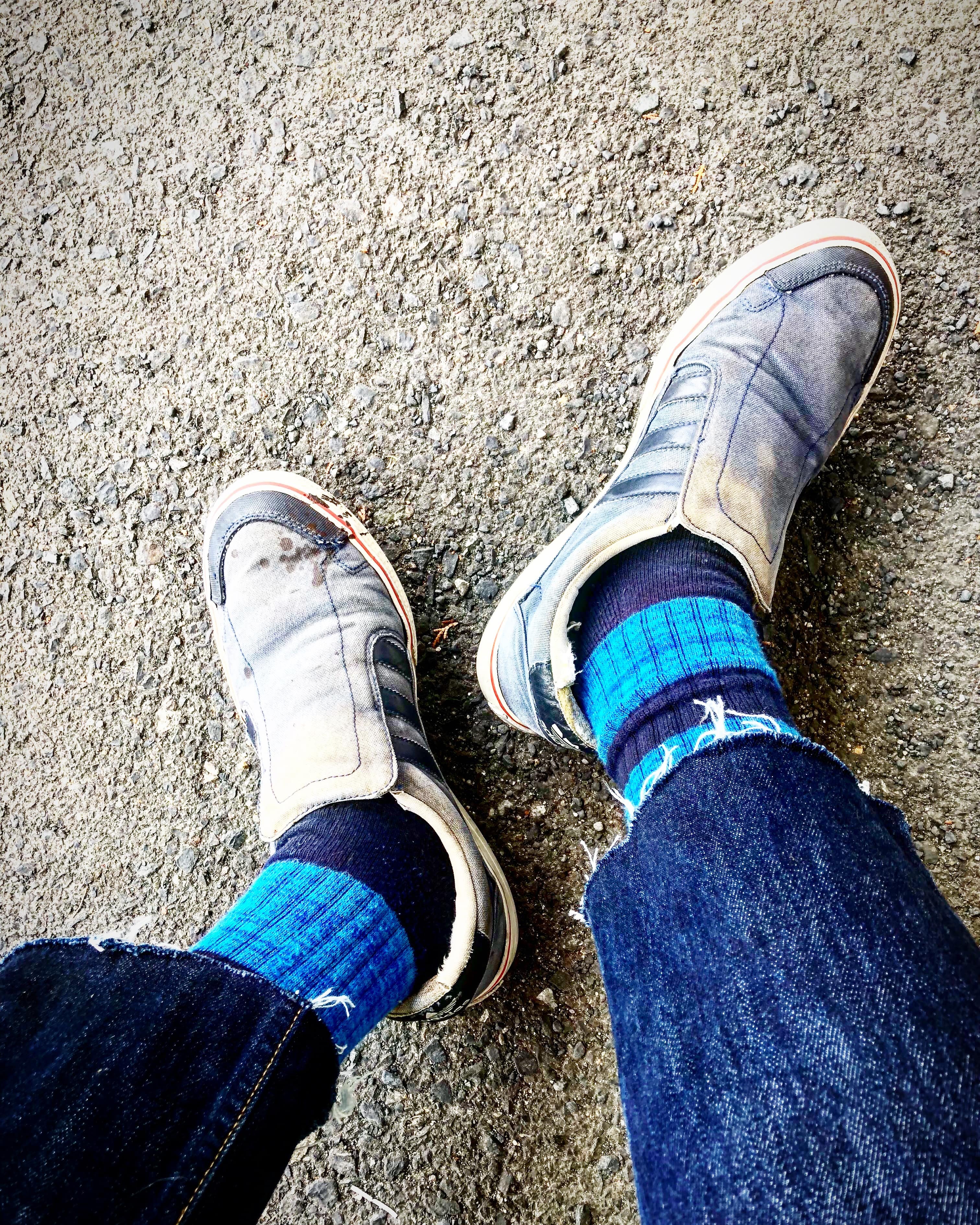 (Mix Border -blue- Socks) × adidas skate limited