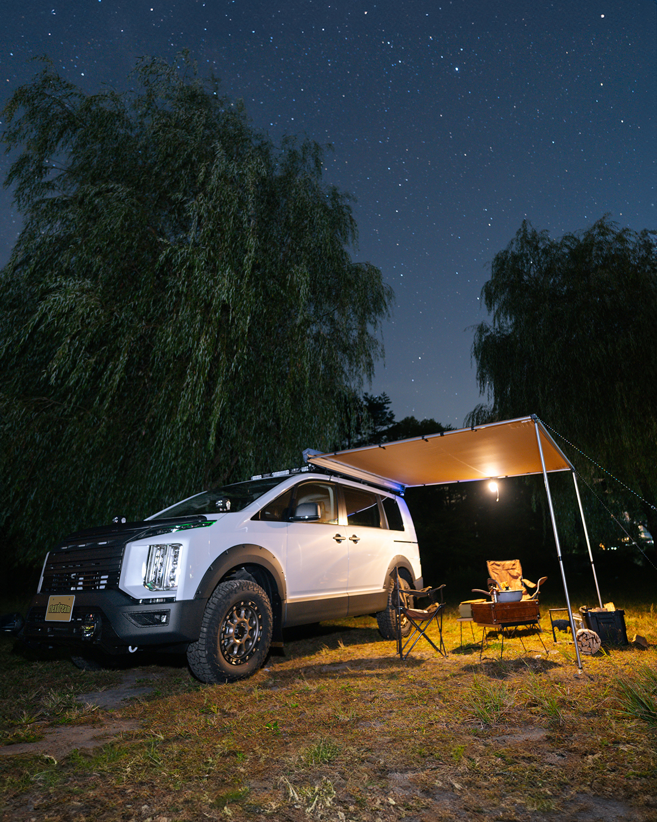 車中泊が気持ち良い季節✨デリカD5×ARBサイドオーニングなら、カンタン車中泊キャンプが可能です🎶